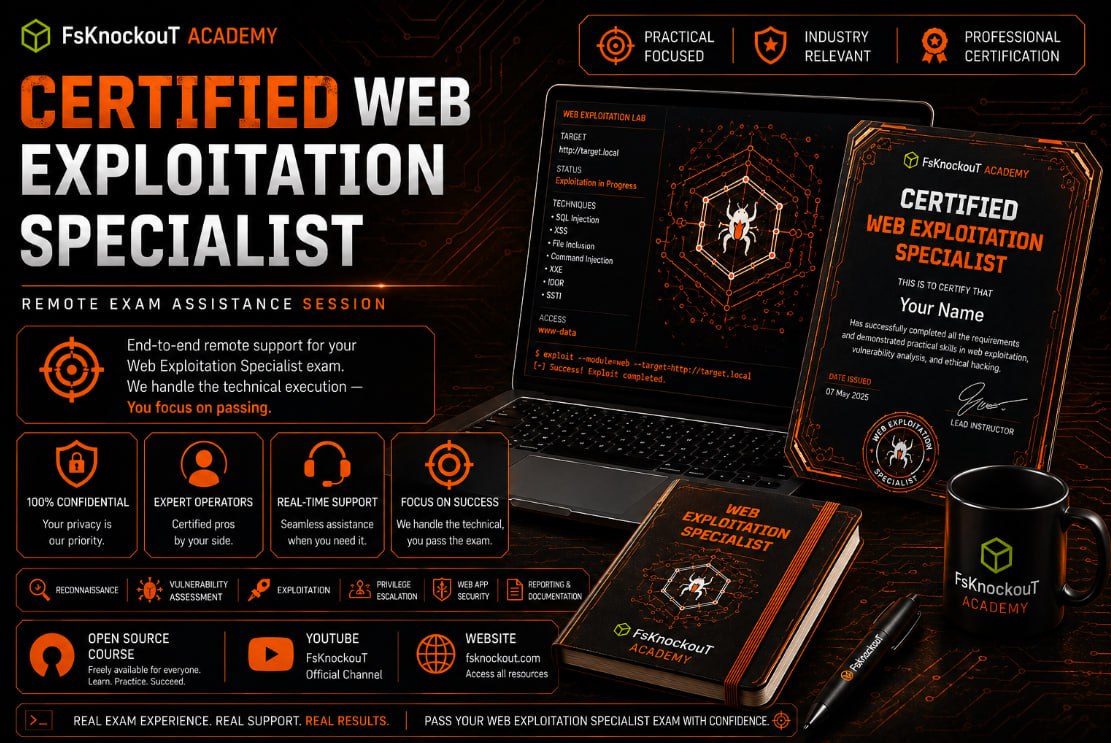 Remote Exam Assistance – Web Exploitation Specialist Session