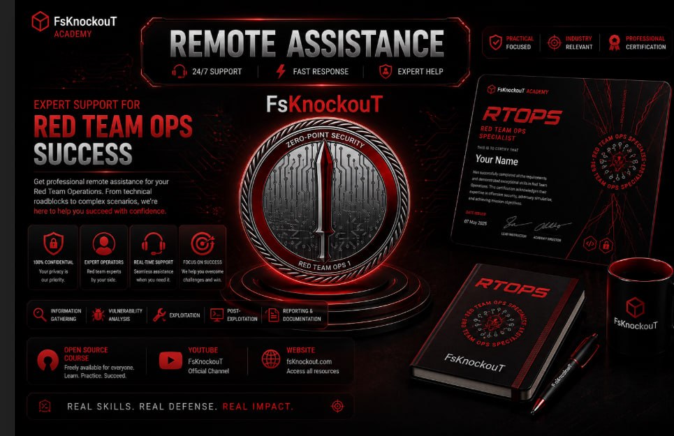 Remote Exam Assistance – Red Team Operator (Full Course) Session