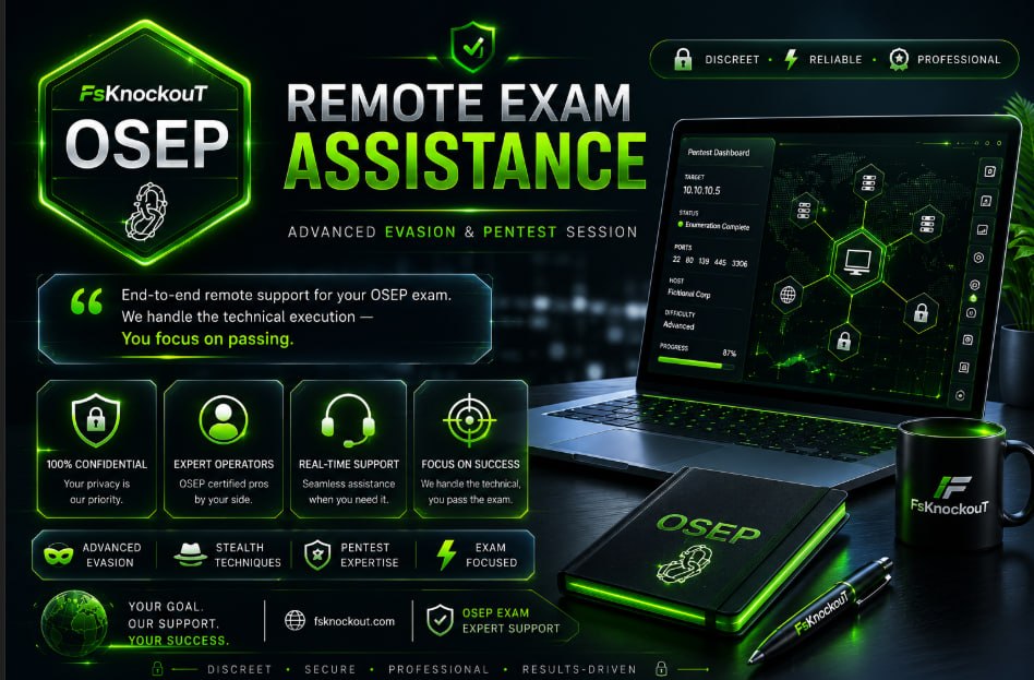 Remote Exam Assistance – Advanced Evasion & Pentest Session