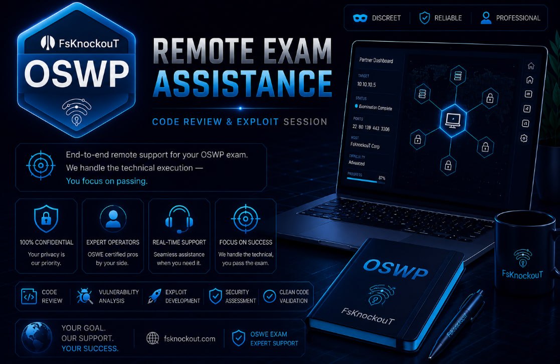 Remote Exam Assistance – Wireless Security Exam Session